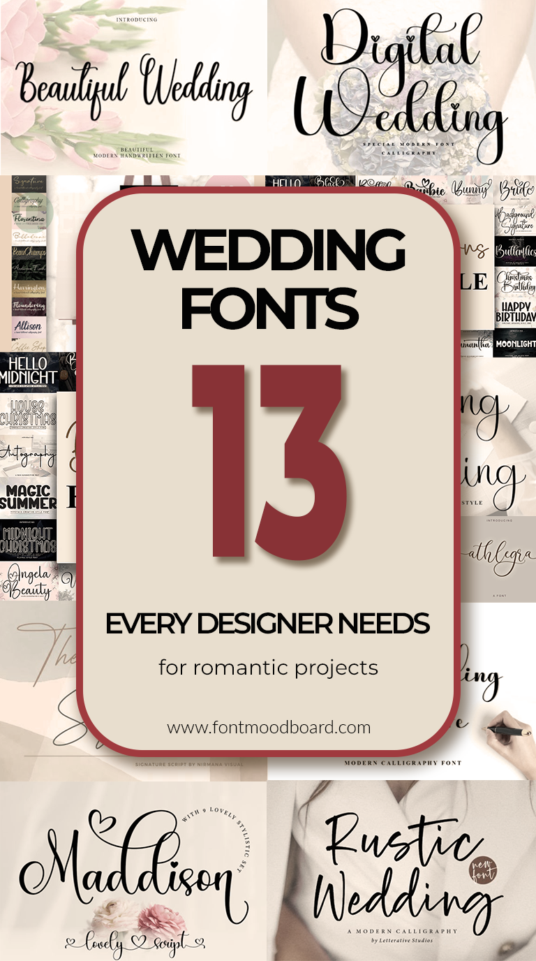 13 Wedding fonts every designer needs for romantic projects