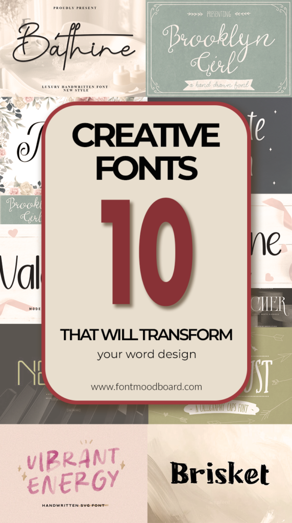 10 Creative fonts that will transform your word design