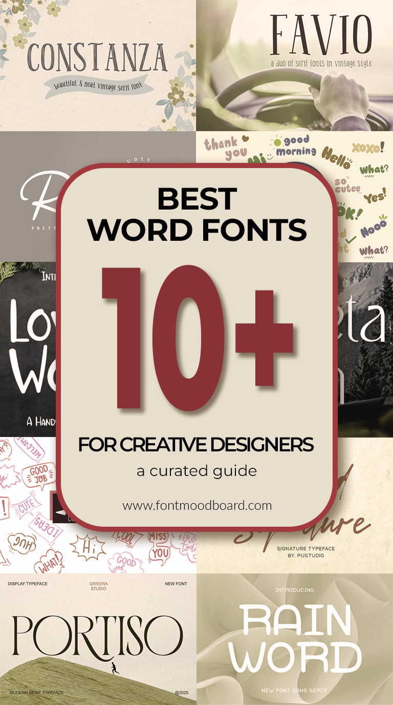 10+ Best Word fonts for creative designers